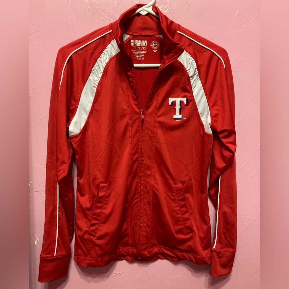 ⚾️ Major League Fitness Size S Texas Rangers Zip Up Hoodie 👕